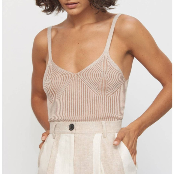 Mara Hoffman Tops - MARA HOFFMAN Tia Ribbed Knit Sweater Tank Top NWT